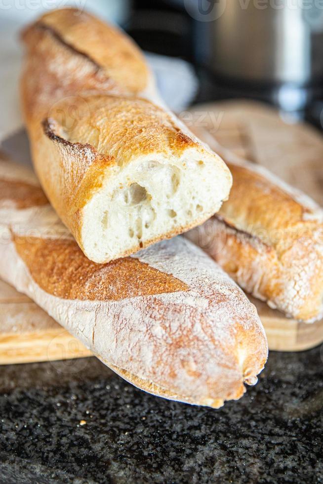 baguette french fresh bread fresh portion healthy meal food photo