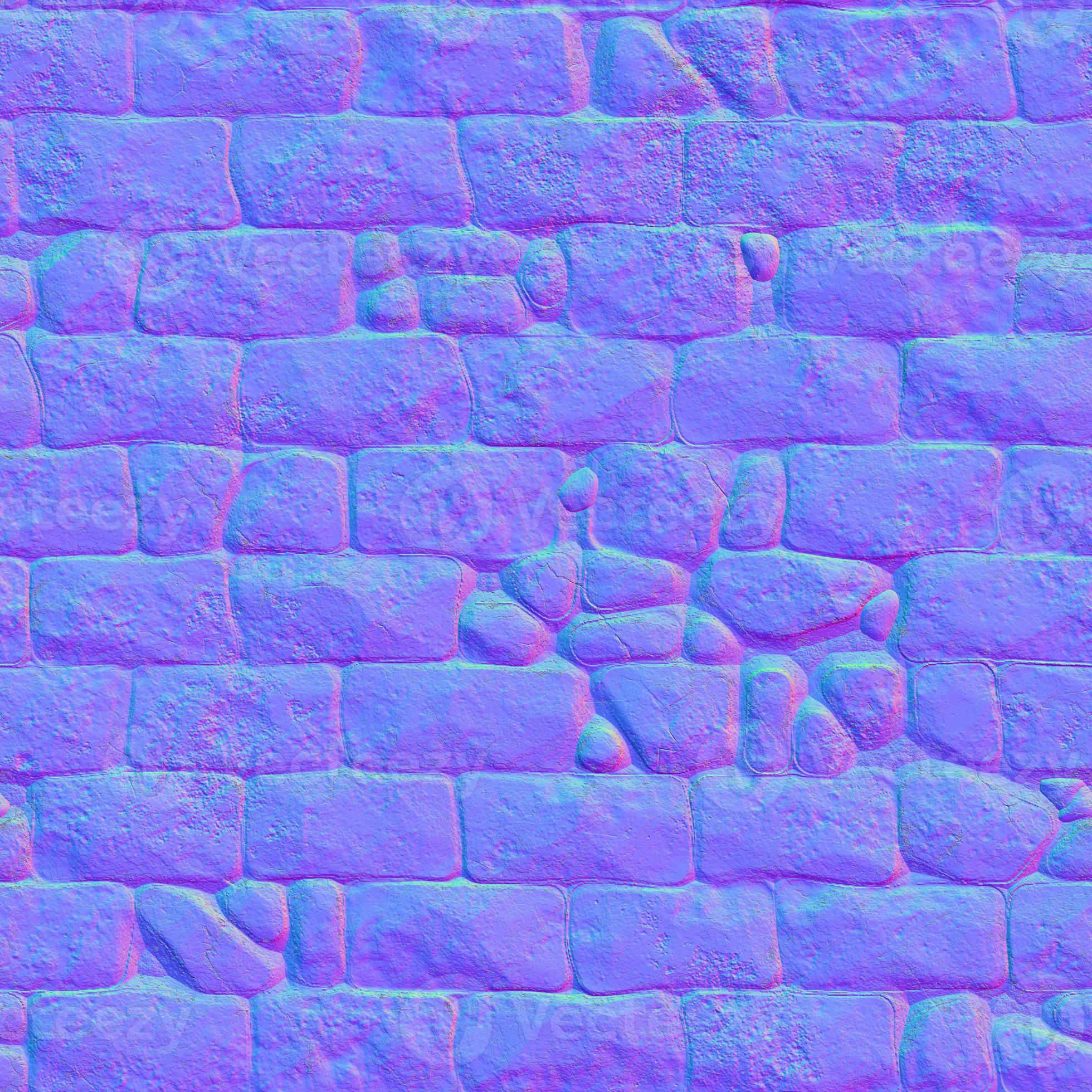 Normal map bricks texture, normal mapping 6672006 Stock Photo at Vecteezy
