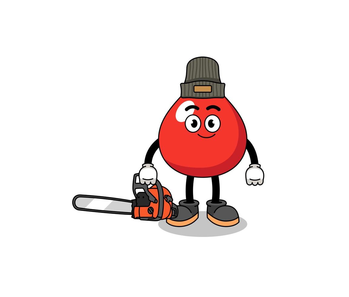 blood illustration cartoon as a lumberjack vector