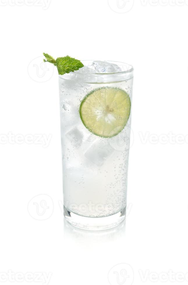lime Lemon soda drink with ice photo