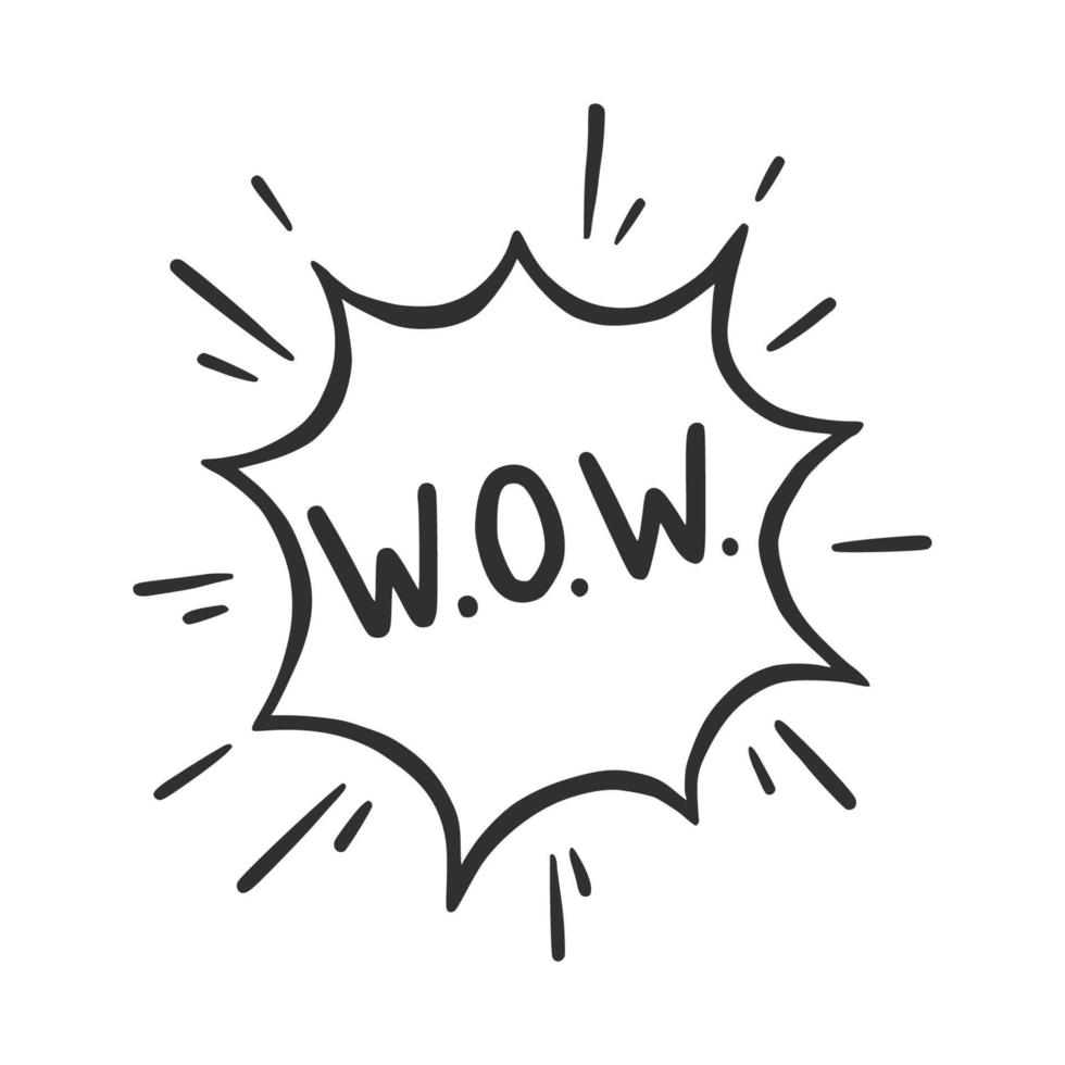 Hand drawn cloud speech bubble element vector