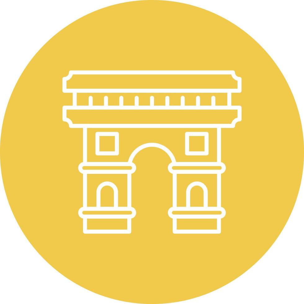 Arc De Triomphe Line Icon vector