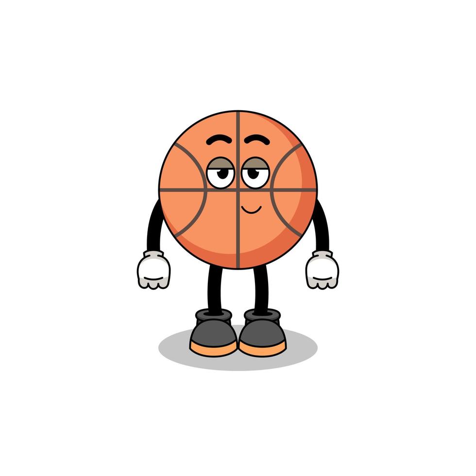 basketball cartoon couple with shy pose vector