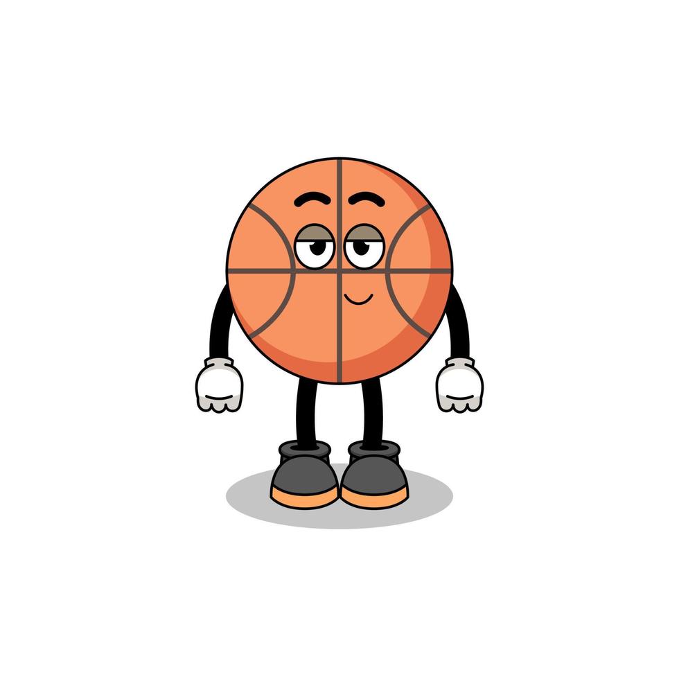 basketball cartoon couple with shy pose vector