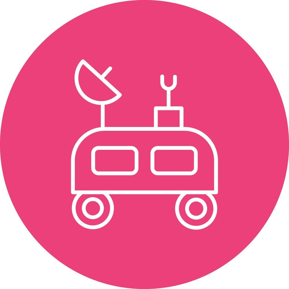 Mars Rover Line Icon vector
