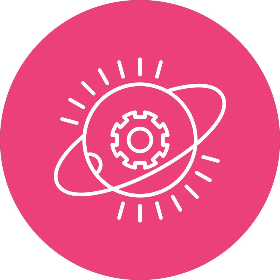 Supernova Line Icon vector