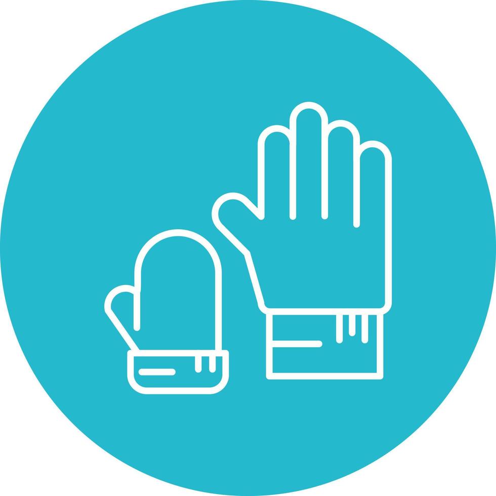 Space Gloves Line Icon vector