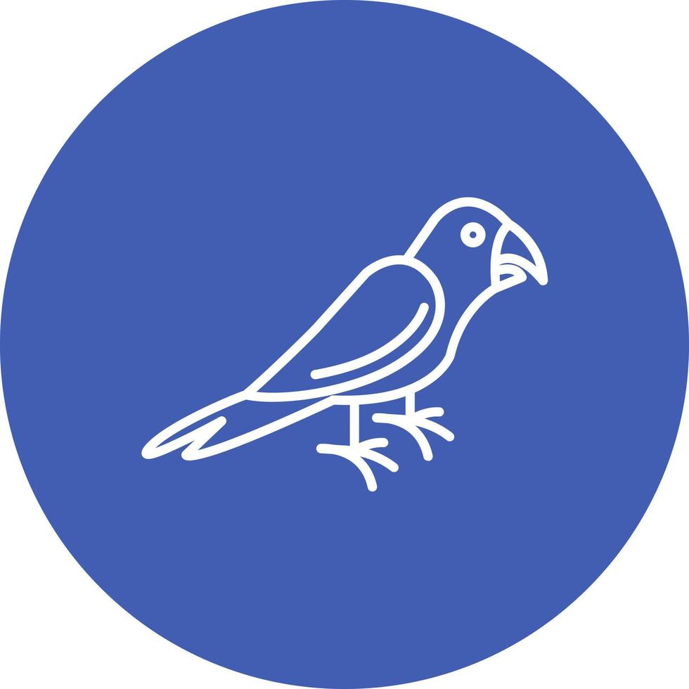 Macaw Line Icon vector