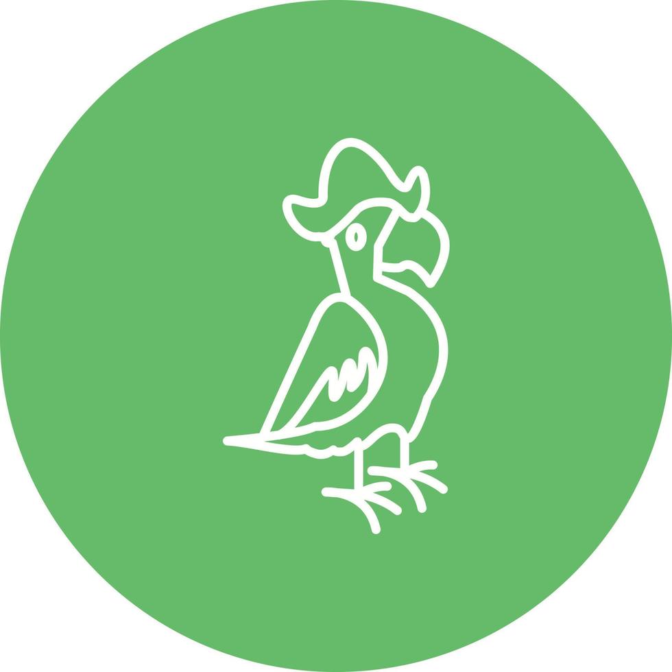 Pirate Parrot Line Icon vector