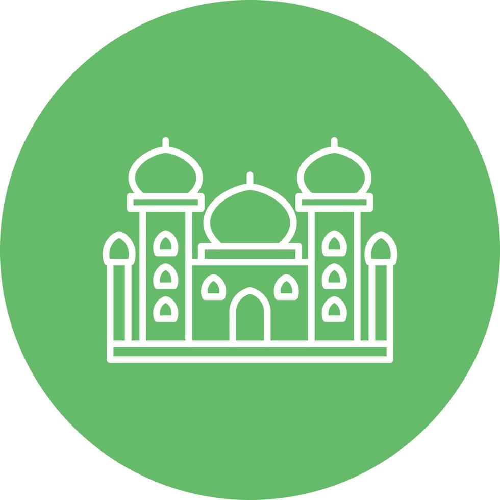 Taj Mahal Line Icon vector