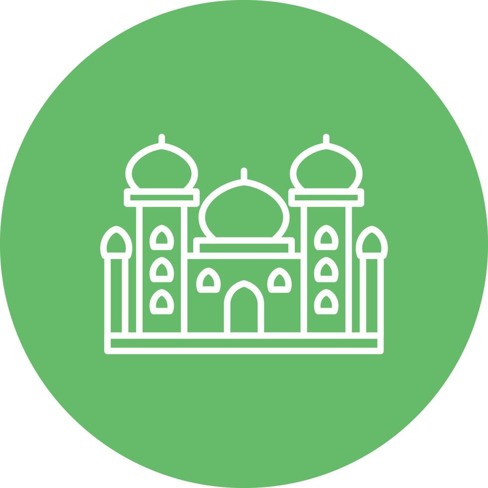 Taj Mahal Line Icon vector