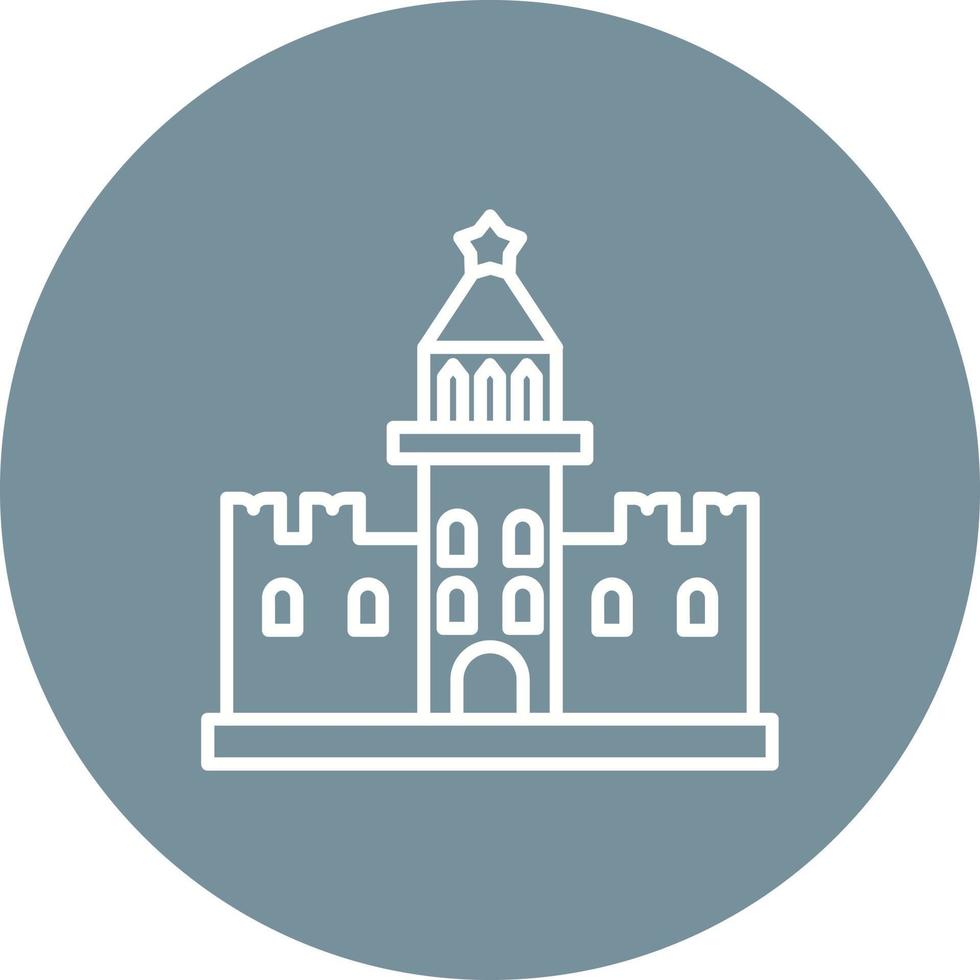 icono de línea kremlin vector