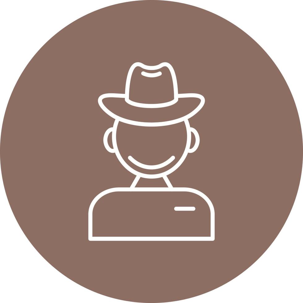 Cowboy Line Icon vector