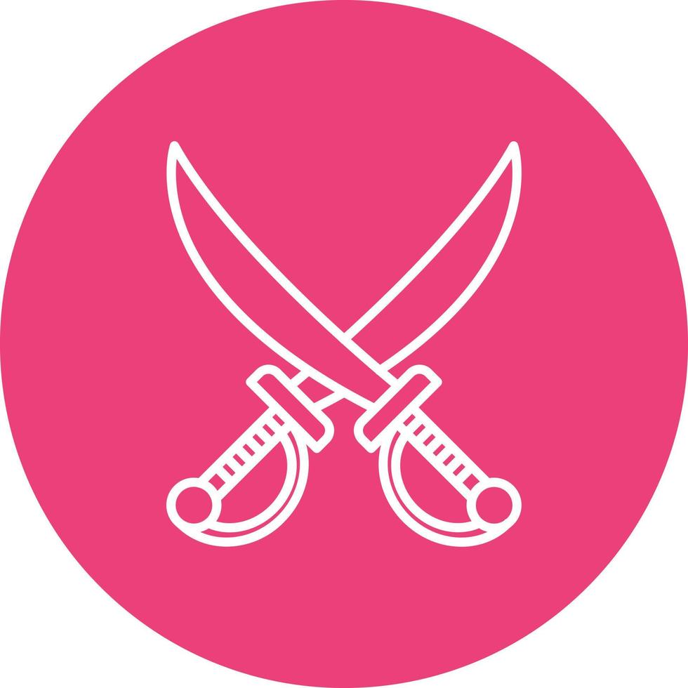 Pirate Knife Line Icon vector