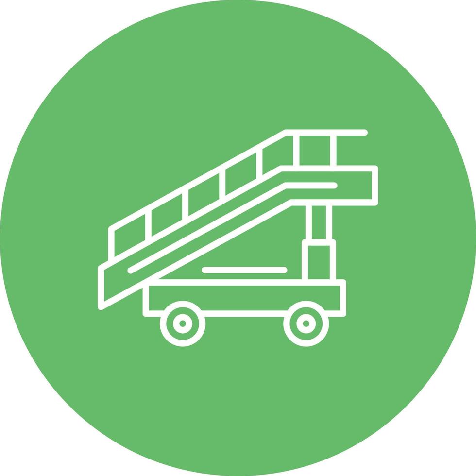 Aircraft Stairs Line Icon vector