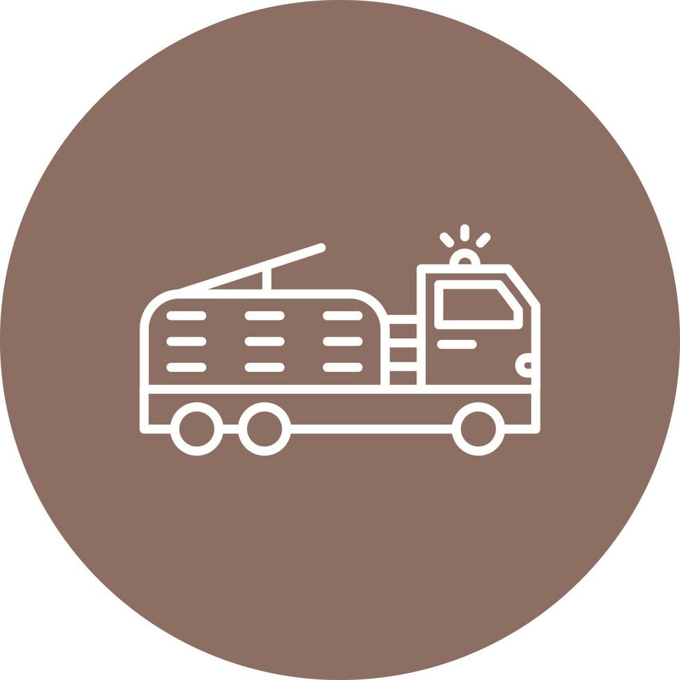 Ladder Truck Line Icon vector