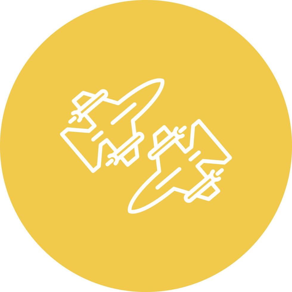 Flight Directions Line Icon vector