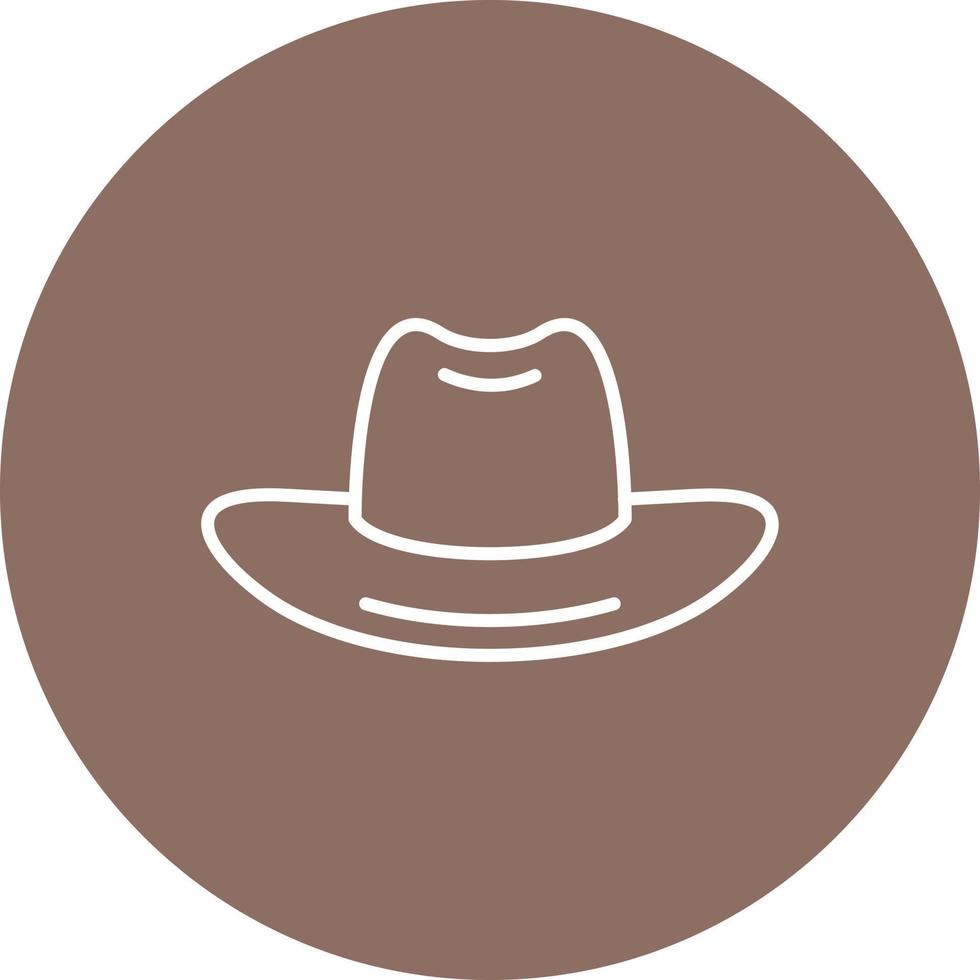 icono de línea de sombrero de vaquero vector