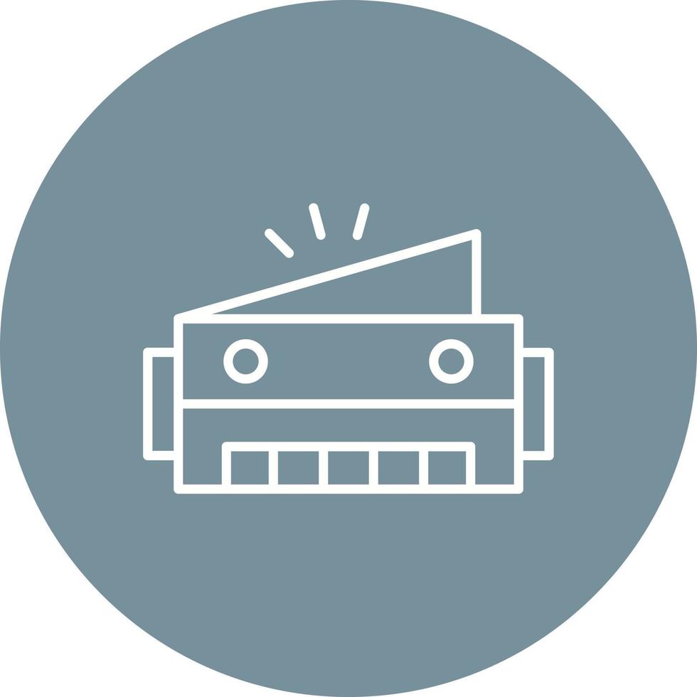 Harmonica Line Icon vector