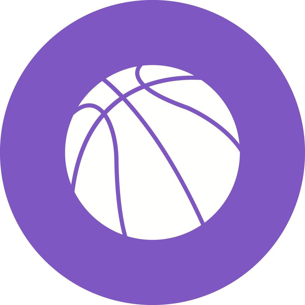 icono de fondo de círculo de glifo de baloncesto vector