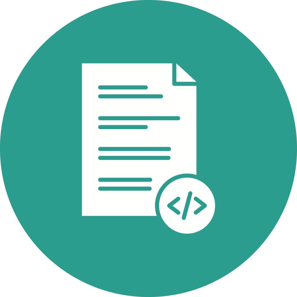 HTML File Glyph Circle Background Icon vector