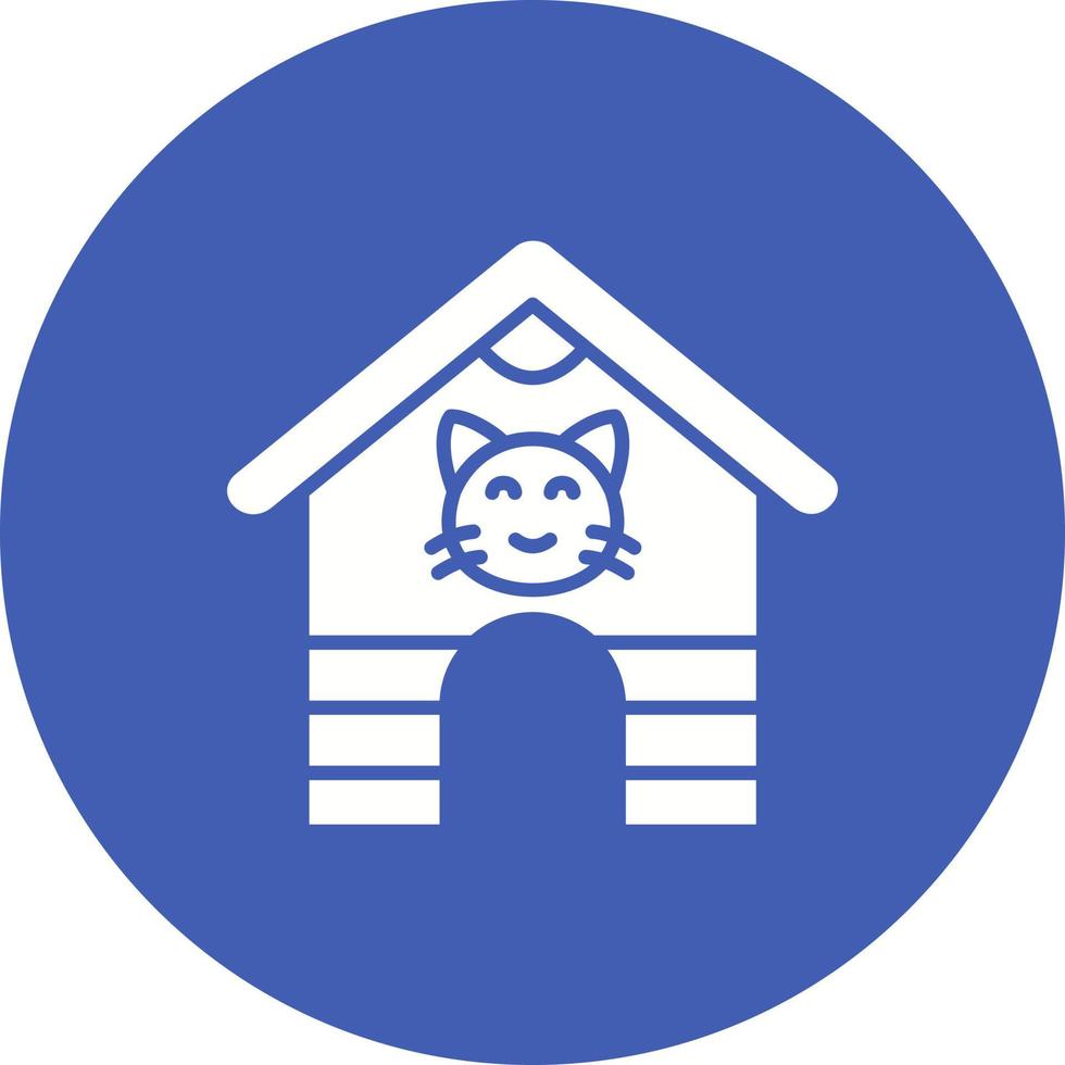 Pet House Glyph Circle Background Icon vector