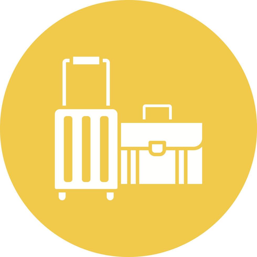 Luggage Glyph Circle Background Icon vector