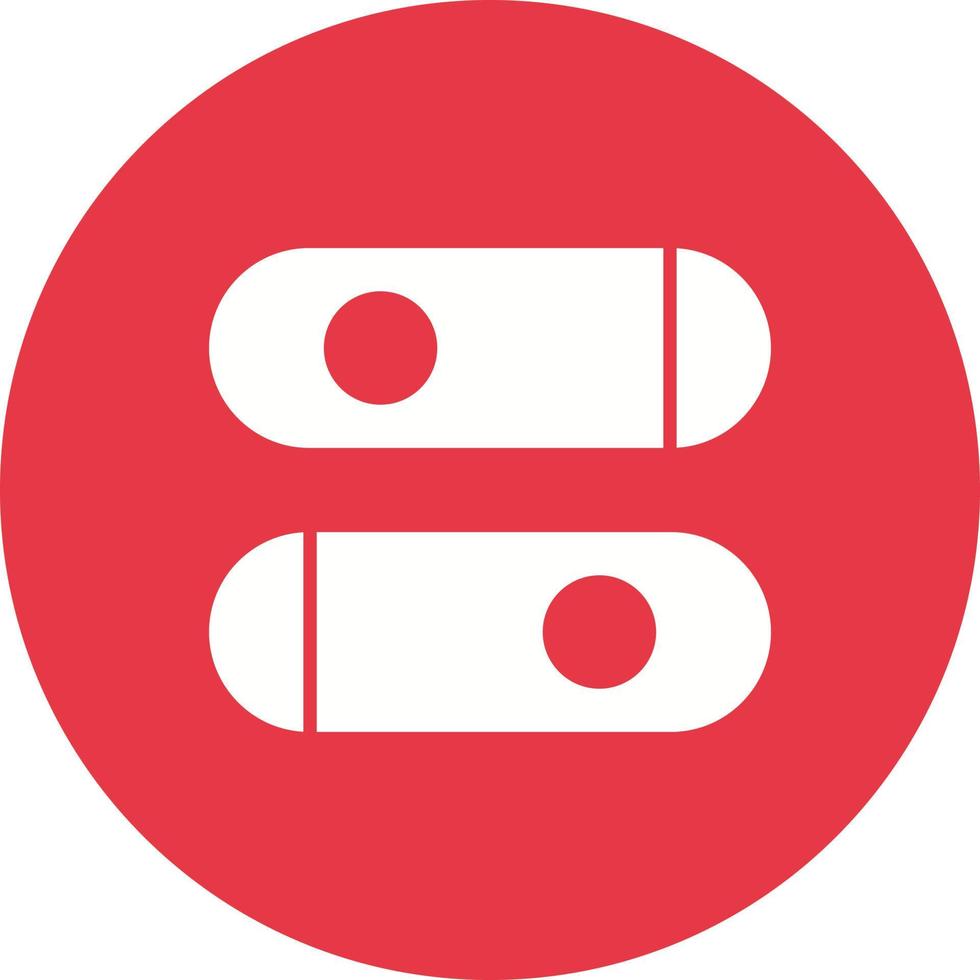 Switch Glyph Circle Background Icon vector