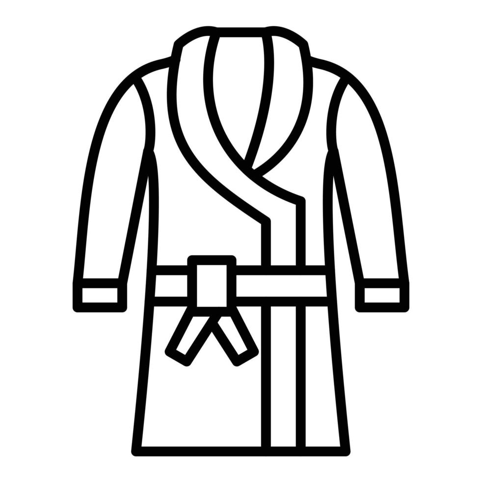 Bath Robe Line Icon vector