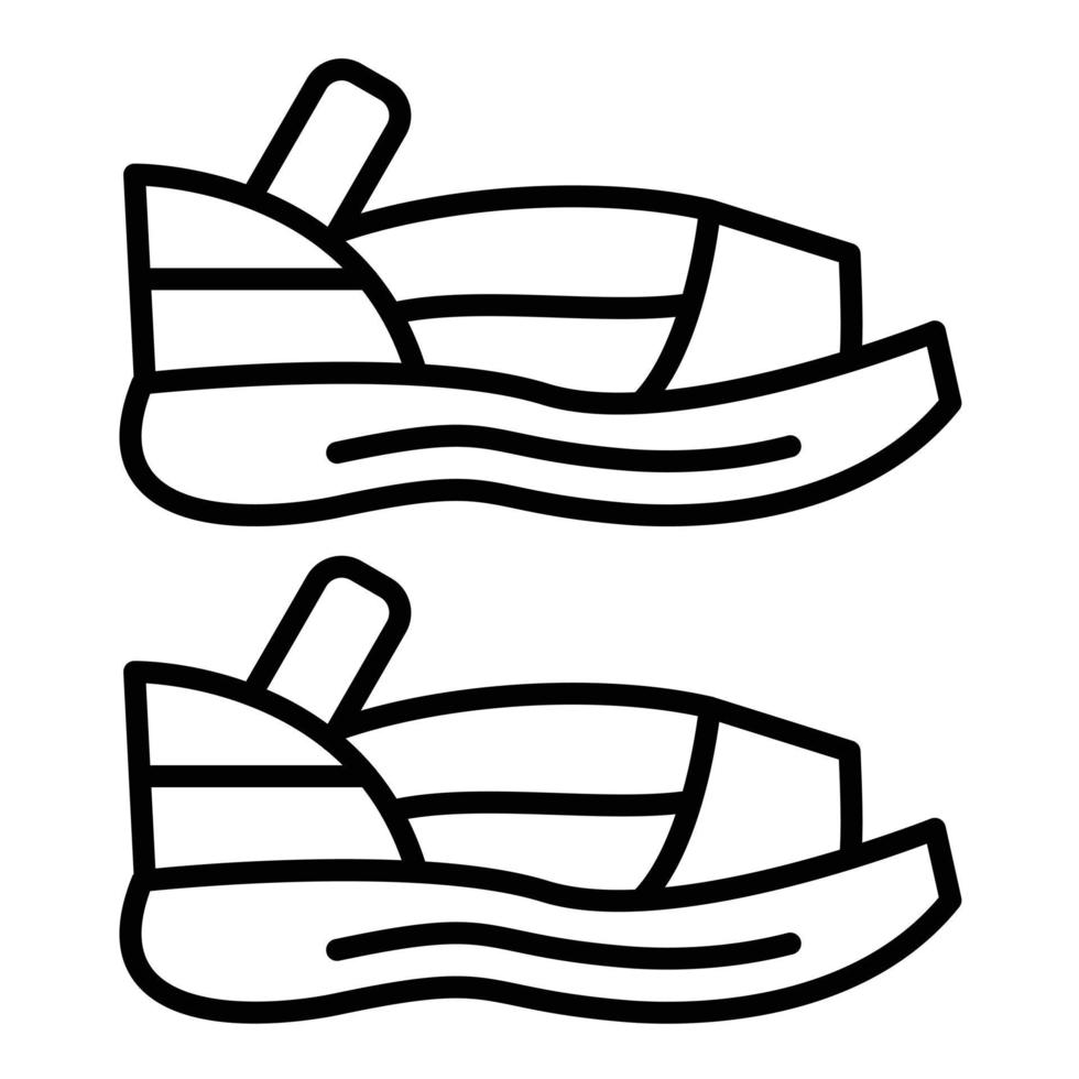 Sandal Line Icon vector