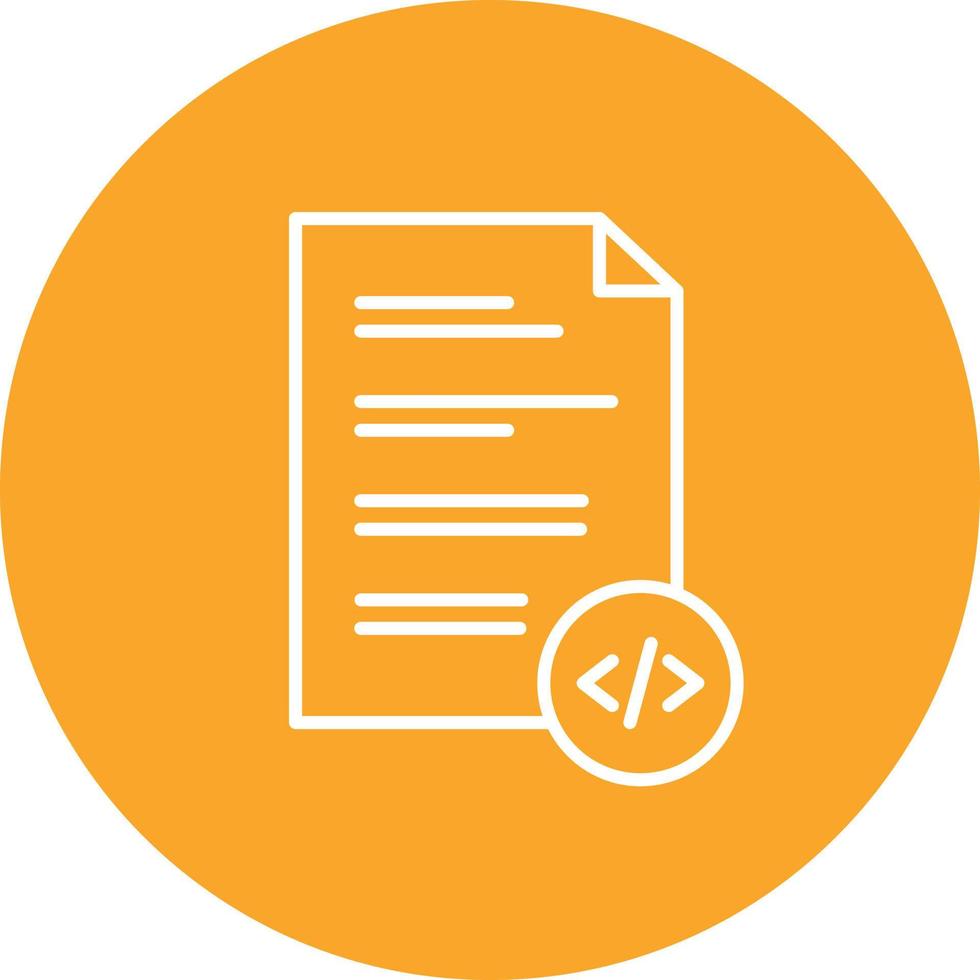 HTML File Line Circle Background Icon vector