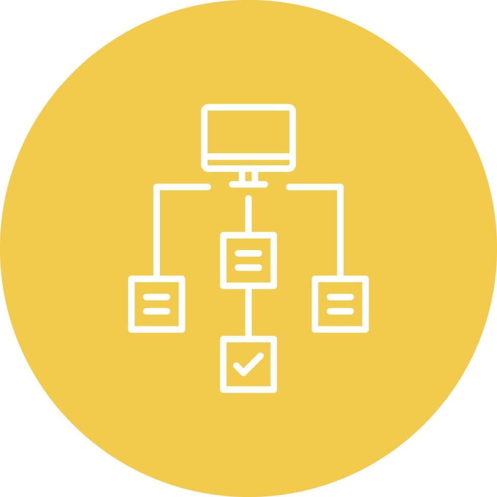 Workflow Line Circle Background Icon vector