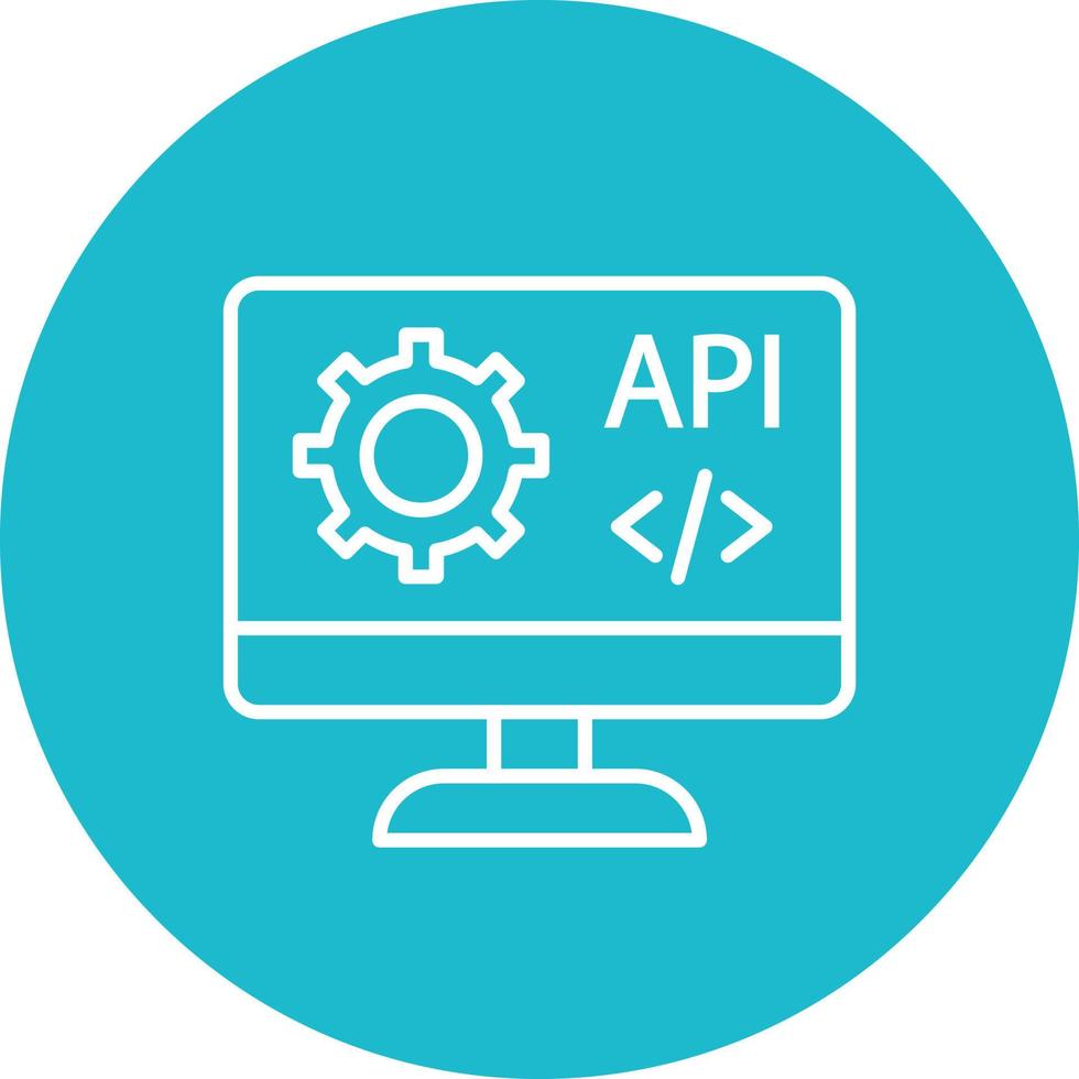 Web API Line Circle Background Icon 6674446 Vector Art at Vecteezy