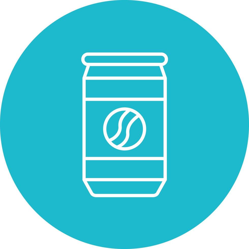 Cola Line Circle Background Icon vector