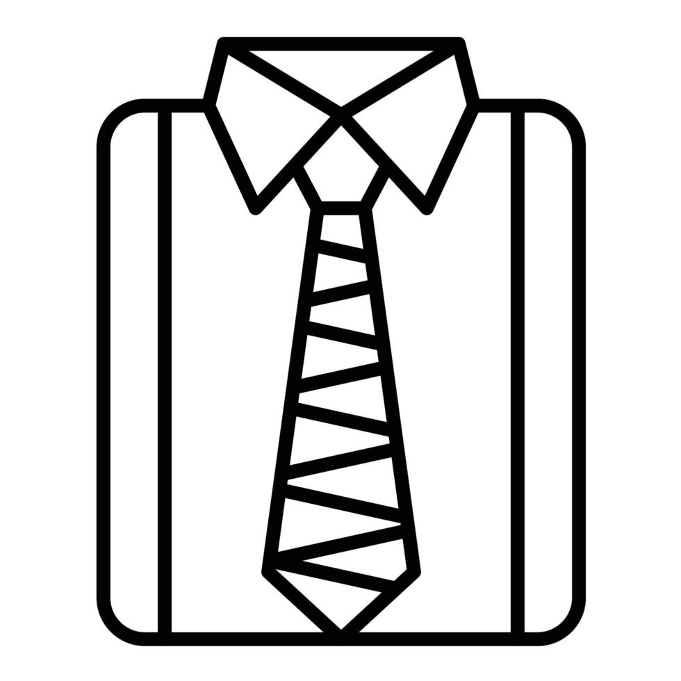 icono de línea de camisa de oficina vector