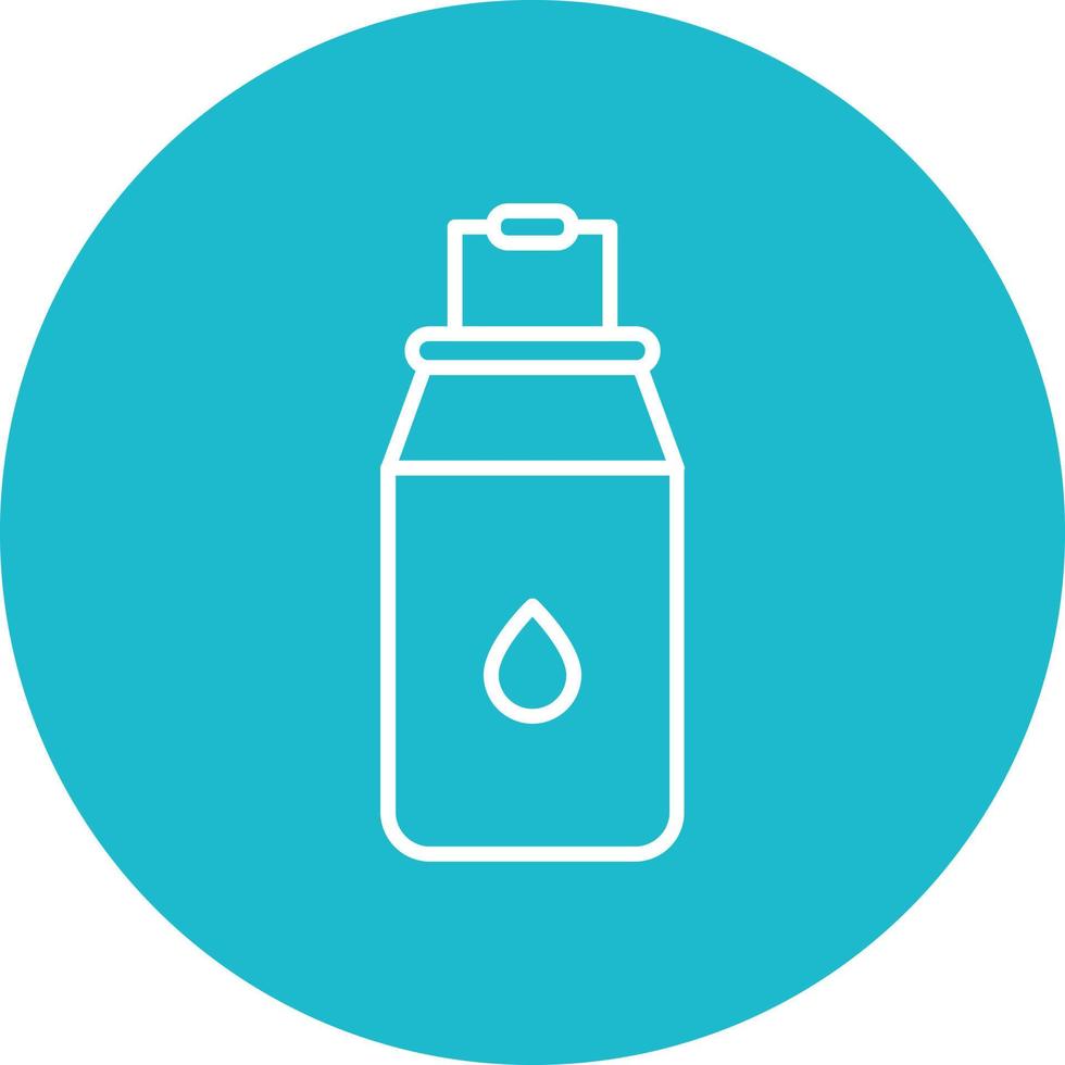 Milk Bucket Line Circle Background Icon vector