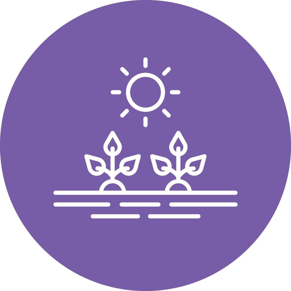 Plantation Line Circle Background Icon vector