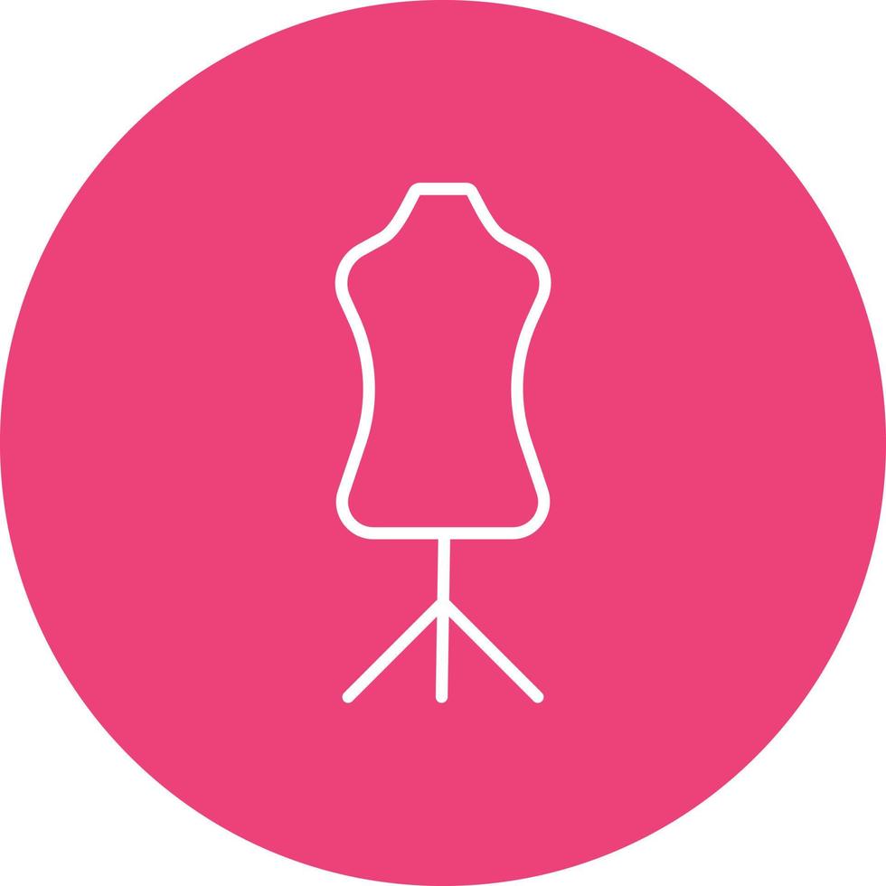 Mannequin Line Circle Background Icon vector