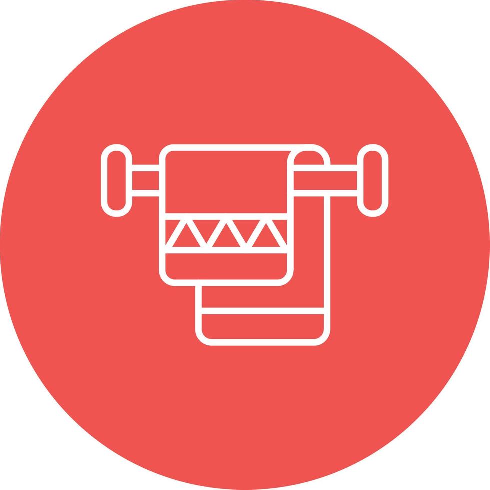 Towel Rack Line Circle Background Icon vector