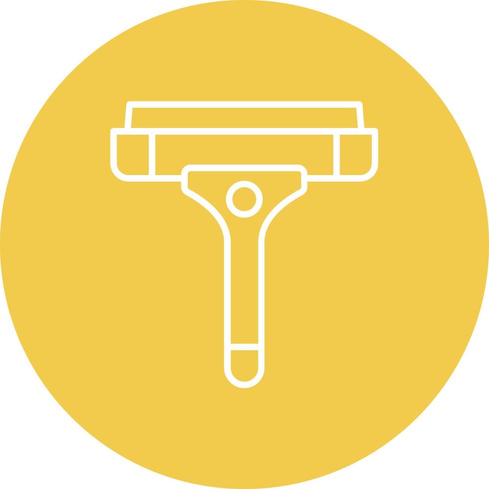 Squeegee Line Circle Background Icon vector