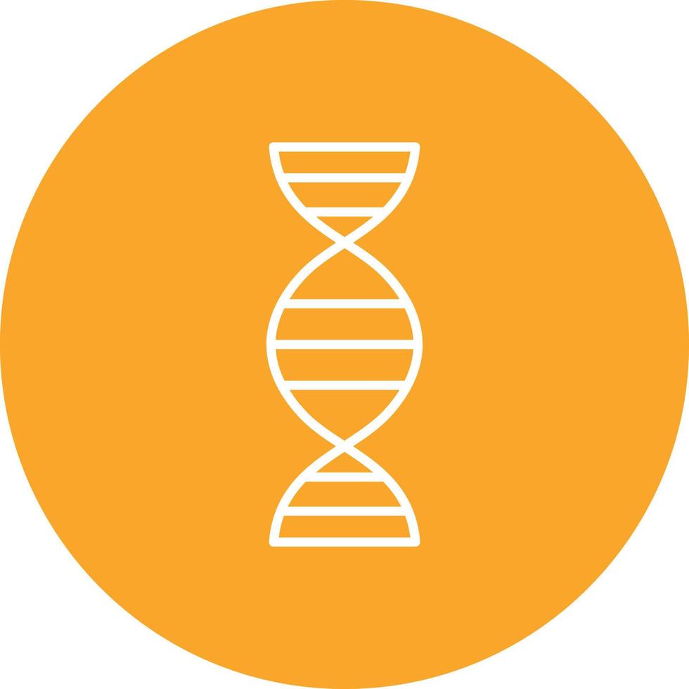 DNA Line Circle Background Icon vector