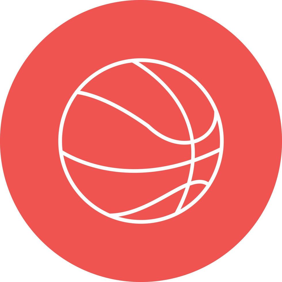 Basketball Line Circle Background Icon vector