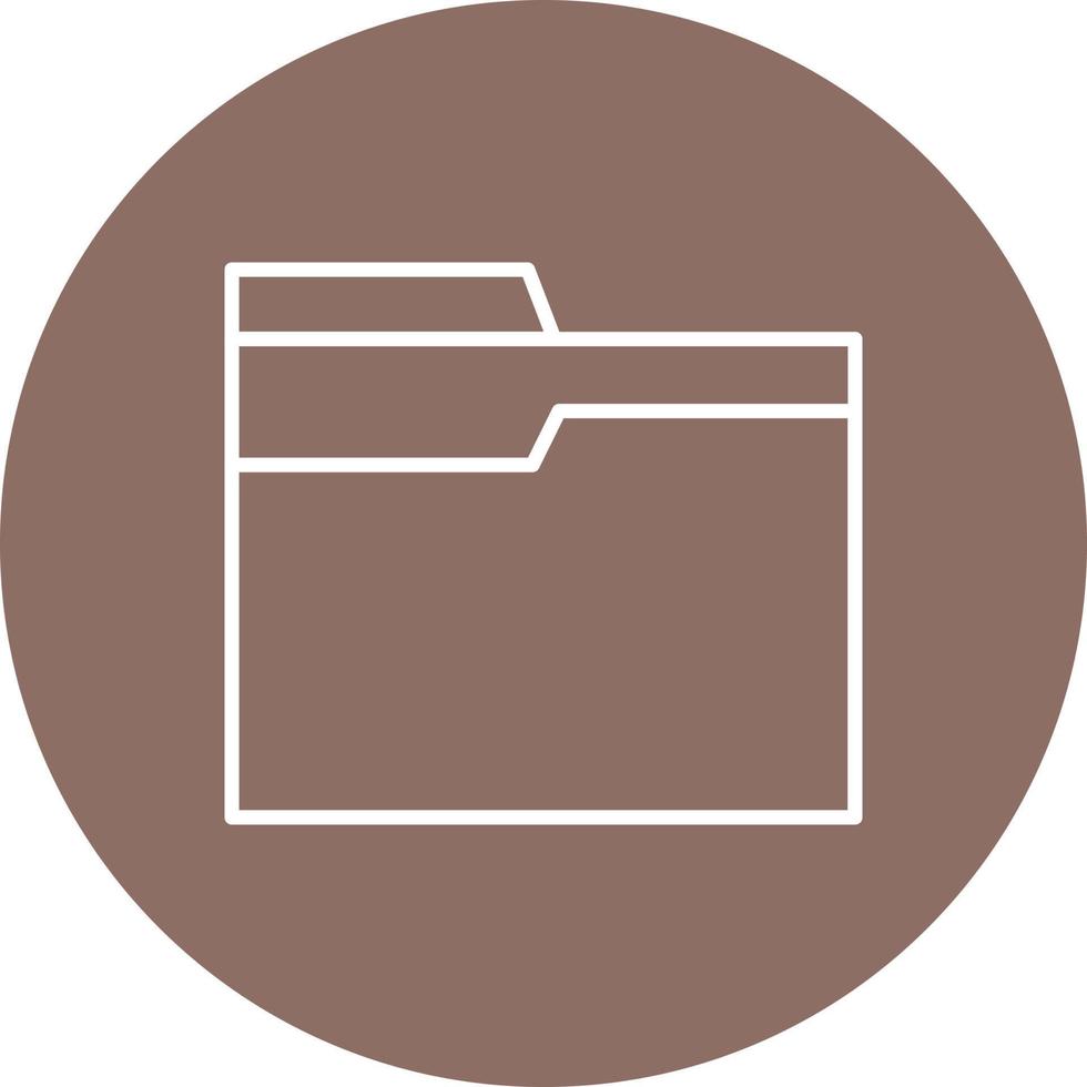 Folder Line Circle Background Icon vector