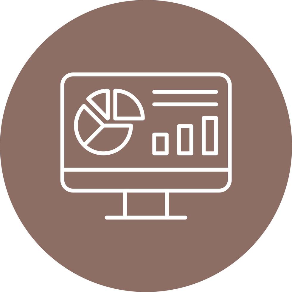 Website Dashboard Line Circle Background Icon vector