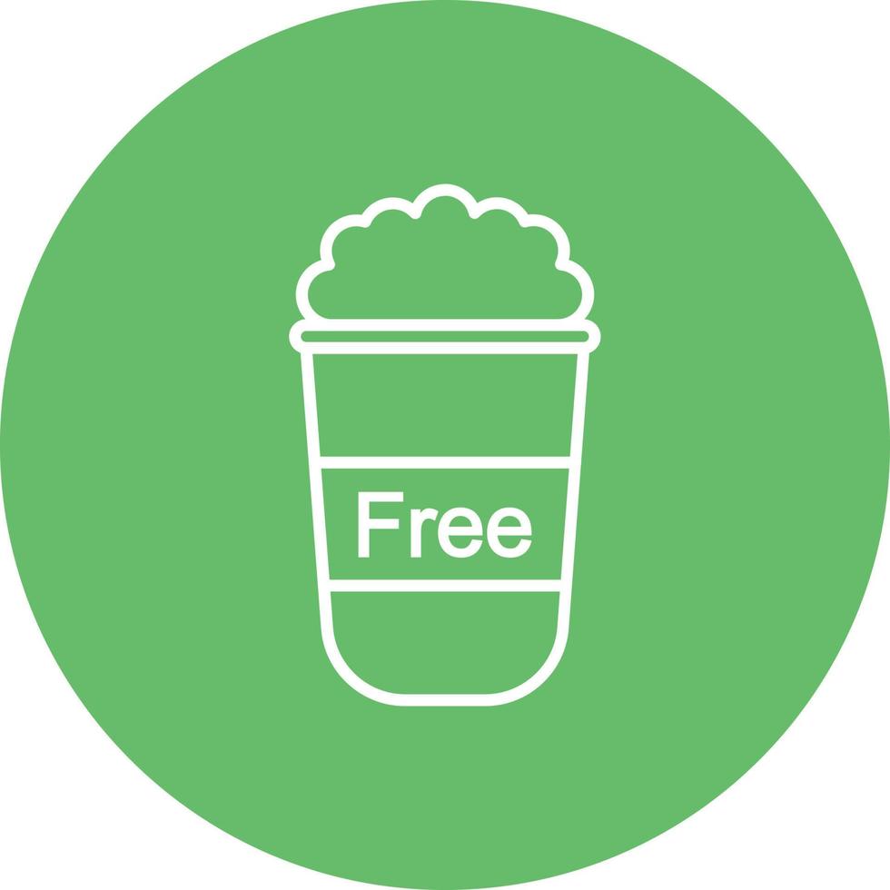 Free Food Line Circle Background Icon vector