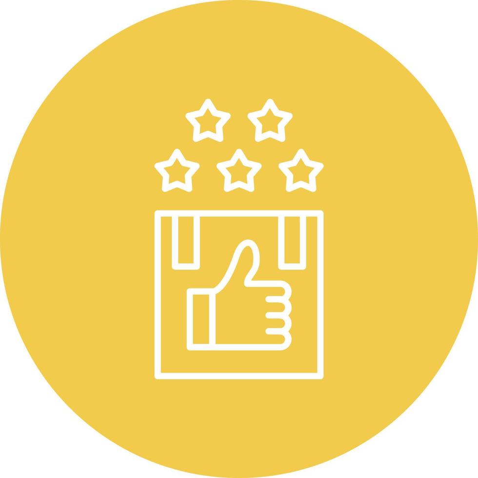 Product Rating Line Circle Background Icon vector