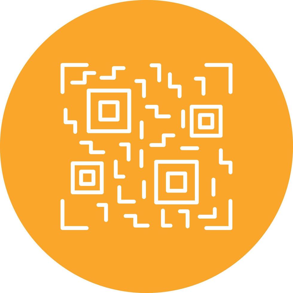 QR Code Line Circle Background Icon 6675097 Vector Art at Vecteezy