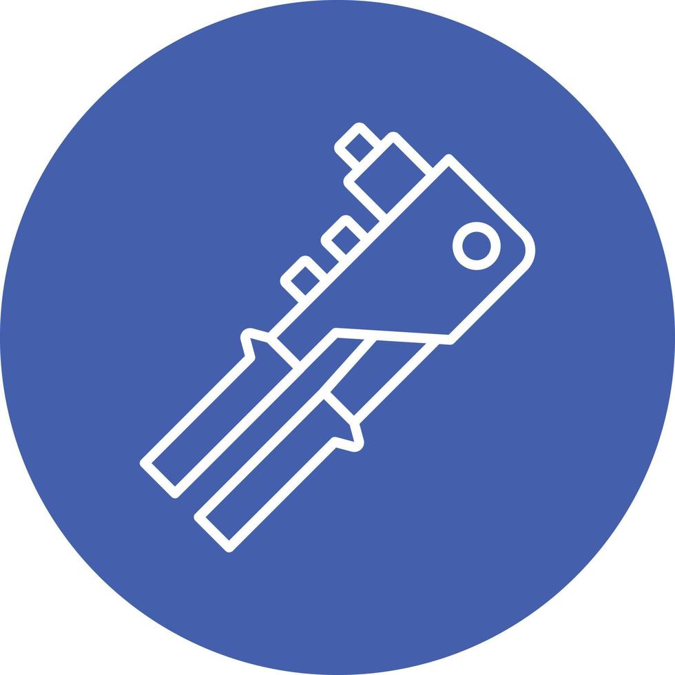 Riveter Line Circle Background Icon vector