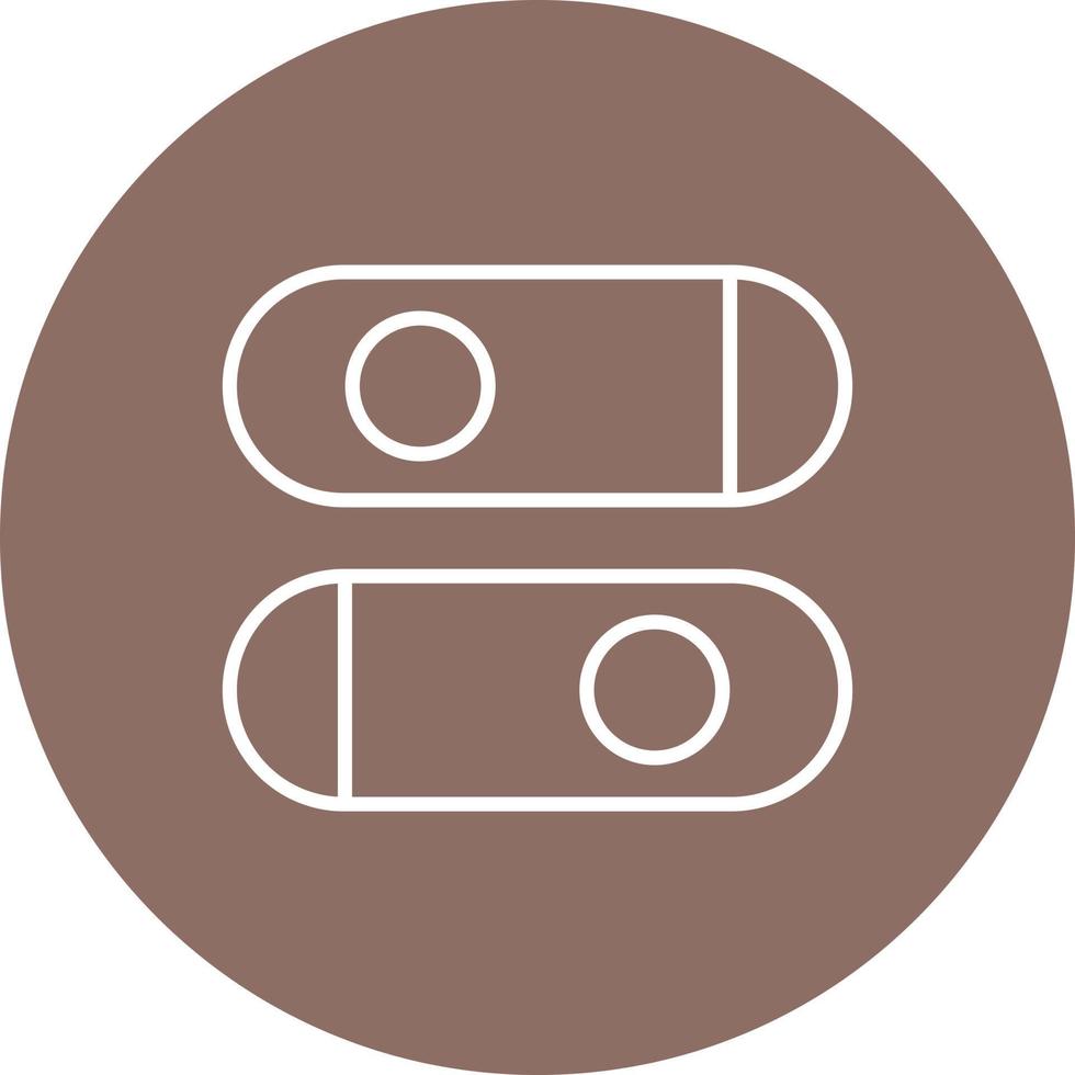 Switch Line Circle Background Icon vector