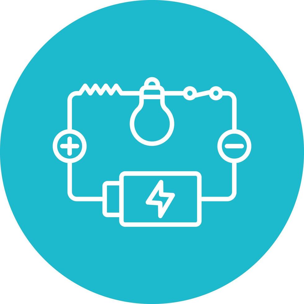 Circuit Line Circle Background Icon vector